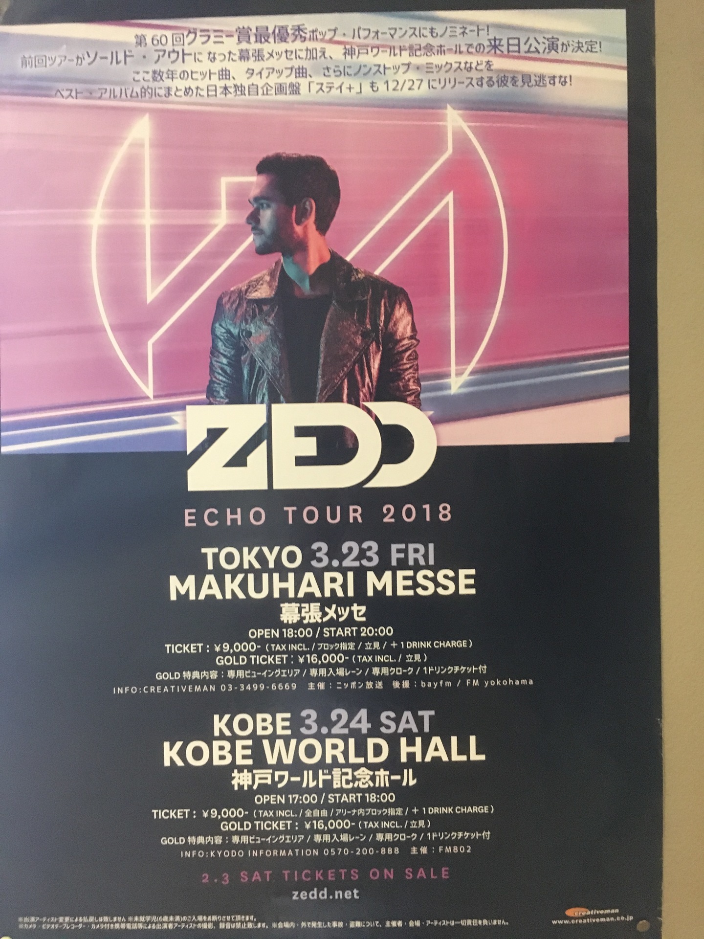 zeddライブチケット幕張メッセ1月10日×2 - 音楽